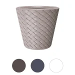 PROSPERPLAST, Pot de fleurs « Matuba », aspect fibre de bambou, Ø 60 x H 59 cm, 120 L