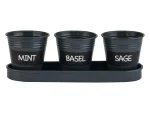 Lot de 3 pots pour herbes aromatiques