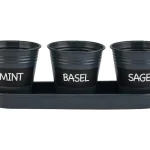 Lot de 3 pots pour herbes aromatiques