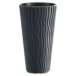 Prosperplast Pot à fleurs Sandy Slim, aspect ondulations