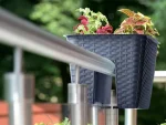 PROSPERPLAST, Jardinière de balcon « Ratolla Railing » aspect rotin, lot de 3 - Image 17