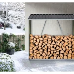 Étagère pour bois de cheminée