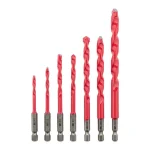 Jeu de forets hexagonaux en acier rapide / jeu de forets hexagonaux pour la pierre ou jeu de forets hexagonaux pour le bois, 8 pièces / 7 pièces