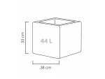 Pot à plantes « Cube », en plastique, carré, à paroi épaisse - Image 8